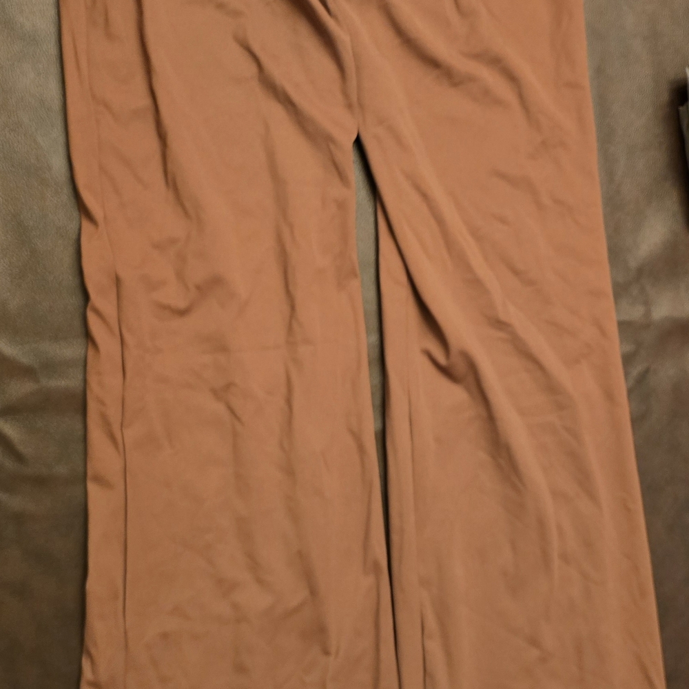 Women's Tan Wide-Leg Pants